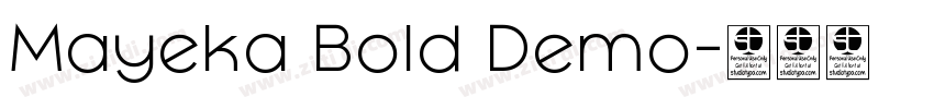 Mayeka Bold Demo字体转换